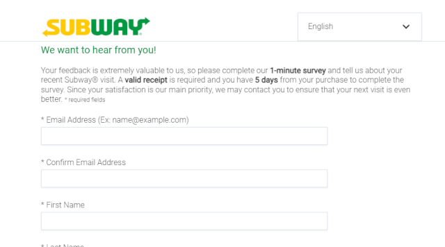 Participate in the SubwayListens Survey